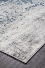 Load image into Gallery viewer, Kendra Farah Distressed Contemporary Rug White Blue Grey