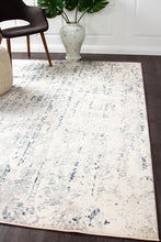 Load image into Gallery viewer, Kendra Farah Distressed Contemporary Rug White Blue Grey