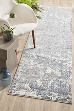 Load image into Gallery viewer, Kendra Yasmin Distressed Transitional Rug White Blue Grey