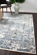 Load image into Gallery viewer, Kendra Yasmin Distressed Transitional Rug White Blue Grey
