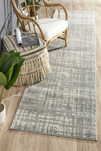 Load image into Gallery viewer, Mirage Ashley Abstract Modern Silver Grey Runner Rug