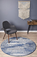Load image into Gallery viewer, Mirage Casandra Dunescape Modern Blue Grey Round Rug