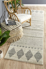 Load image into Gallery viewer, Mirage Adani Modern Tribal Design Grey Runner Rug