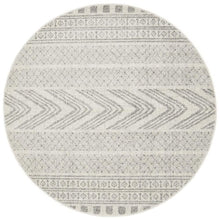 Load image into Gallery viewer, Mirage Adani Modern Tribal Design Grey Round Rug