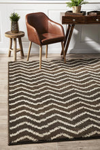 Load image into Gallery viewer, Moroccon Style Chevron Design Brown Beige Rug