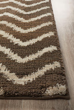 Load image into Gallery viewer, Moroccon Style Chevron Design Brown Beige Rug
