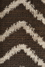 Load image into Gallery viewer, Moroccon Style Chevron Design Brown Beige Rug