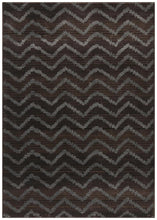 Load image into Gallery viewer, Moroccon Style Chevron Design Brown Grey Rug