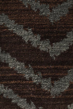 Load image into Gallery viewer, Moroccon Style Chevron Design Brown Grey Rug