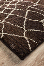 Load image into Gallery viewer, Moroccon Style Web Design Chocolate Rug