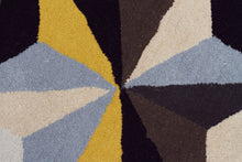 Load image into Gallery viewer, Matrix Pure Wool Blue Round Rug