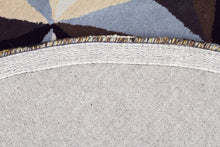 Load image into Gallery viewer, Matrix Pure Wool Blue Round Rug