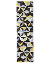 Load image into Gallery viewer, Matrix Pure Wool Blue Runner Rug