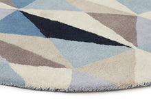 Load image into Gallery viewer, Matrix Pure Wool Turquoise Round Rug