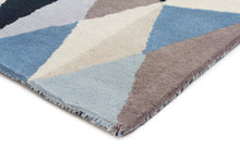 Load image into Gallery viewer, Matrix Pure Wool Turquoise Runner Rug