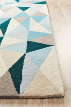 Load image into Gallery viewer, Matrix Pure Wool Turquoise Rug
