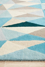 Load image into Gallery viewer, Matrix Pure Wool Turquoise Rug