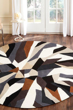 Load image into Gallery viewer, Matrix Pure Wool Fossil Round Rug