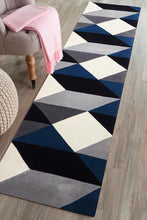 Load image into Gallery viewer, Matrix Pure Wool Steel Runner Rug Rug