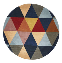 Load image into Gallery viewer, Matrix Pure Wool Multi Round Rug