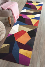 Load image into Gallery viewer, Matrix Pure Wool Crayon Runner Rug