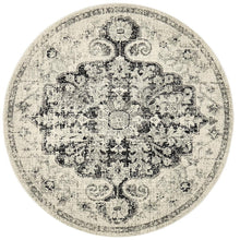 Load image into Gallery viewer, Museum Transitional Charcoal Round Rug