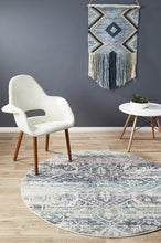 Load image into Gallery viewer, Museum Layton Blue Round Rug