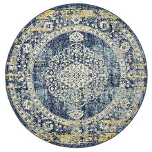 Load image into Gallery viewer, Museum Wilson Navy Round Rug