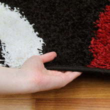 Load image into Gallery viewer, Notes Collection 2 Black Red And White Rug