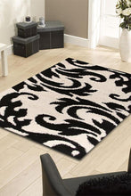 Load image into Gallery viewer, Notes Collection 5 Black And White Rug