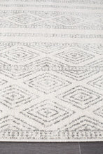 Load image into Gallery viewer, Oasis Salma White And Grey Tribal Runner Rug
