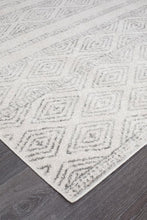 Load image into Gallery viewer, Oasis Salma White And Grey Tribal Rug