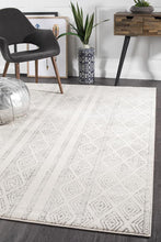 Load image into Gallery viewer, Oasis Salma White And Grey Tribal Rug