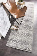 Load image into Gallery viewer, Oasis Zakira Dark Grey Tribal Runner Rug