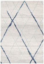 Load image into Gallery viewer, Oasis Noah White Blue Contemporary Rug