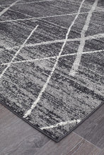 Load image into Gallery viewer, Oasis Noah Charcoal Contemporary Runner Rug