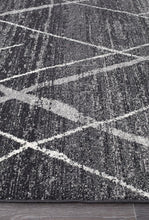 Load image into Gallery viewer, Oasis Noah Charcoal Contemporary Runner Rug