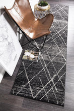 Load image into Gallery viewer, Oasis Noah Charcoal Contemporary Runner Rug