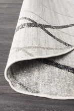 Load image into Gallery viewer, Oasis Noah White Grey Contemporary Round Rug