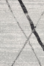 Load image into Gallery viewer, Oasis Noah White Grey Contemporary Runner Rug
