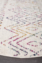 Load image into Gallery viewer, Oasis Nadia Multi Rustic Tribal Round Rug