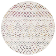 Load image into Gallery viewer, Oasis Nadia Multi Rustic Tribal Round Rug