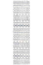 Load image into Gallery viewer, Oasis Nadia White Blue Rustic Tribal Rug