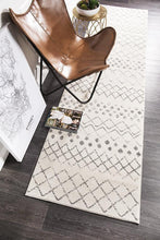 Load image into Gallery viewer, Oasis Selma White Grey Tribal Runner Rug