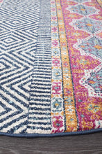 Load image into Gallery viewer, Oasis Sabrina Multi Tribal Round Rug