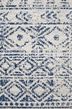 Load image into Gallery viewer, Oasis Ismail White Blue Rustic Rug