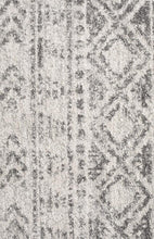 Load image into Gallery viewer, Oasis Ismail White Grey Rustic Round Rug