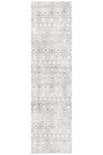 Load image into Gallery viewer, Oasis Ismail White Grey Rustic Runner Rug