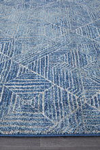 Load image into Gallery viewer, Oasis Kenza Contemporary Navy Runner Rug