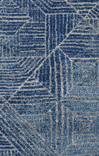 Load image into Gallery viewer, Oasis Kenza Contemporary Navy Runner Rug